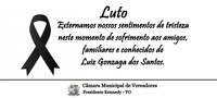 Câmara de Vereadores de Presidente Kennedy lamenta falecimento de Luiz Gonzaga dos Santos